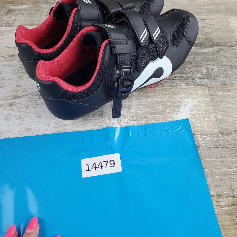 Peloton Womens Cycling Shoes Sz 8 - 8.5 Black Leather Round Toe Sneakers